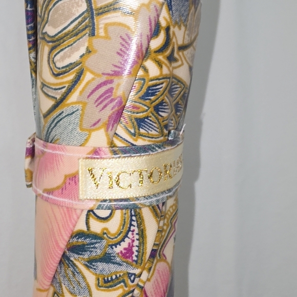 NOS Vintage Victoria's Secret Floral Roses Bamboo Handle Parasol Umbrella Lolita - Picture 7 of 12